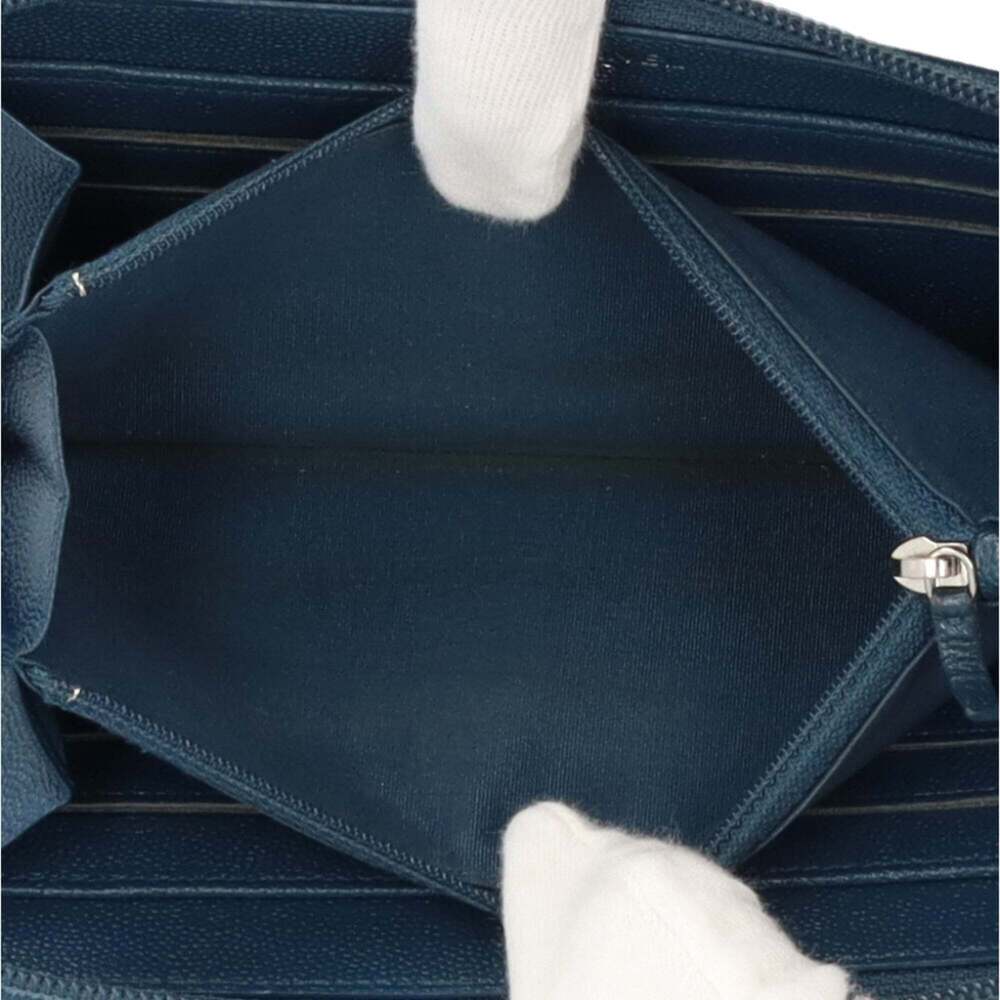 CHANEL Blue Leather Wallet - Picture 6 of 12